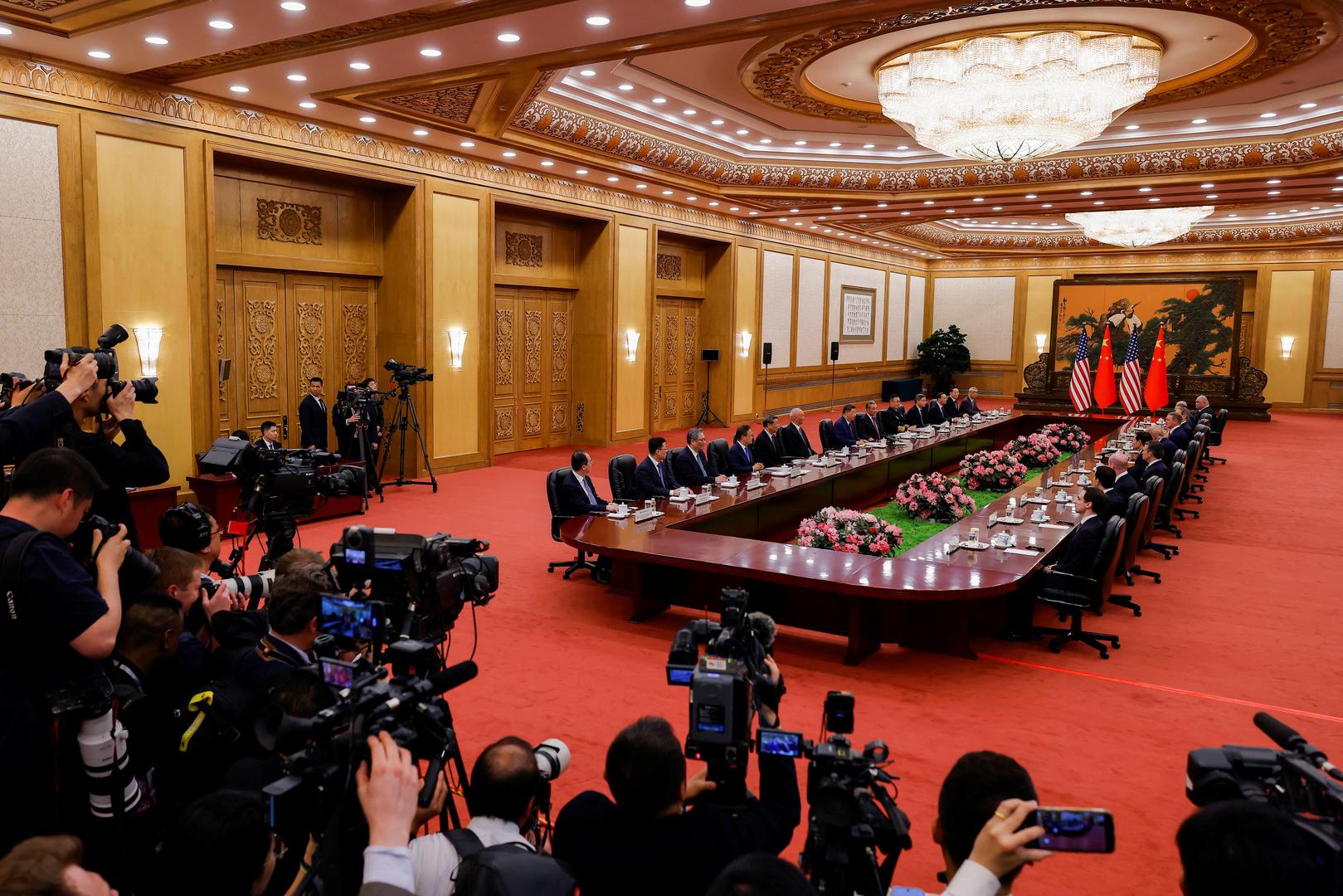 U.S. President Donald Trump and Chinese President Xi Jinping attend a bilateral meeting at the Great Hall of the People, in Beijing, China May 14, 2026. REUTERS/Maxim Shemetov/Pool Photo: MAXIM SHEMETOV/REUTERS