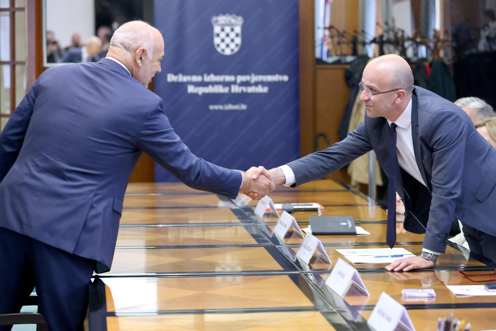 23.04.2024., Zagreb - Stranka Pravedna Hrvatska predala je kandidacijsku listu za Europski parlament Drzavnom izbornom povjerenstvu u Hrvatskom saboru. Photo: Patrik Macek/PIXSELL