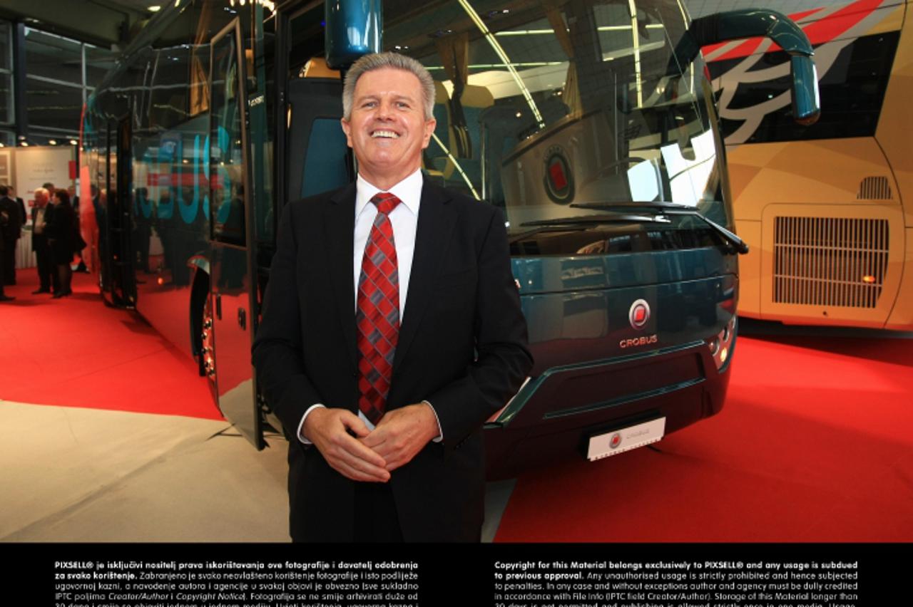 '05.04.2011., Zagreb -  Zagrebacki velesajam, paviljon 10a. 6. medjunarodni sajam Zagreb transport show - premijera prvog hrvatskog autobusa Crobus,model Zora, kojeg je predstavio AutoZubak.. Pavao Zu
