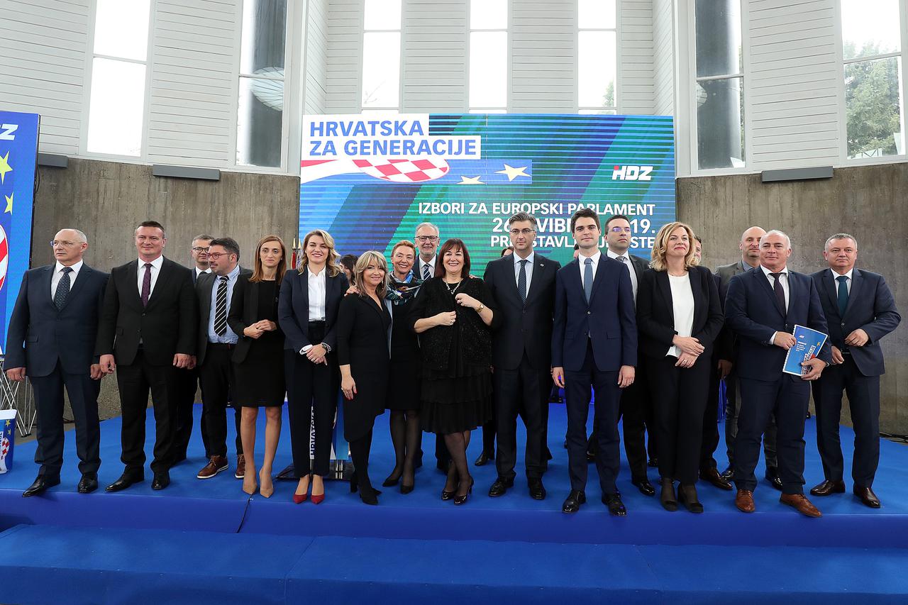 Predstavljanje liste kandidata Hrvatske demokratske zajednice (HDZ) za europarlamentarne izbore