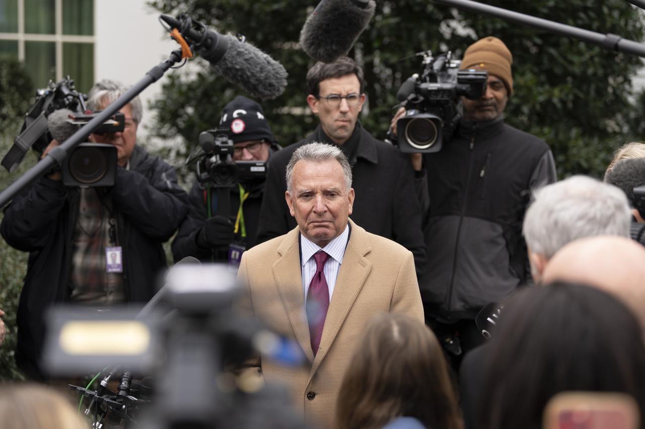 Special Envoy to the Middle East Steven Witkoff speaks to the media