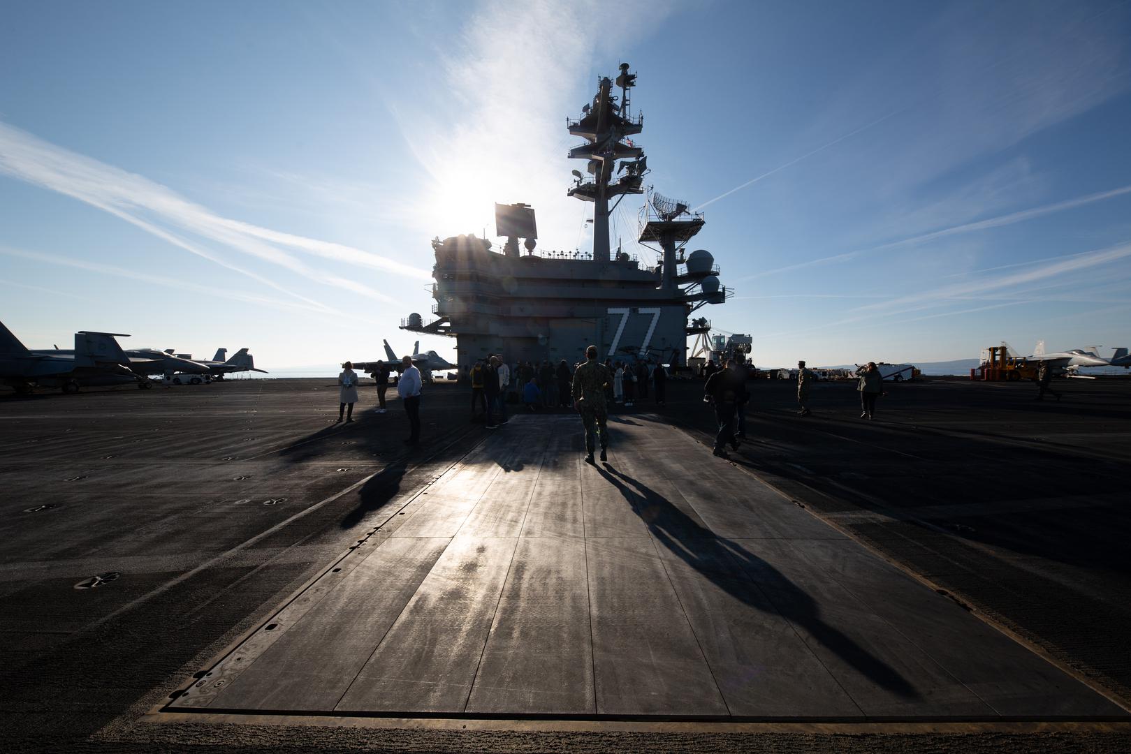 07.11.2022., Split - Obilazak americkog nosaca zrakoplova USS George W. Bush. Photo: Zvonimir Barisin/PIXSELL