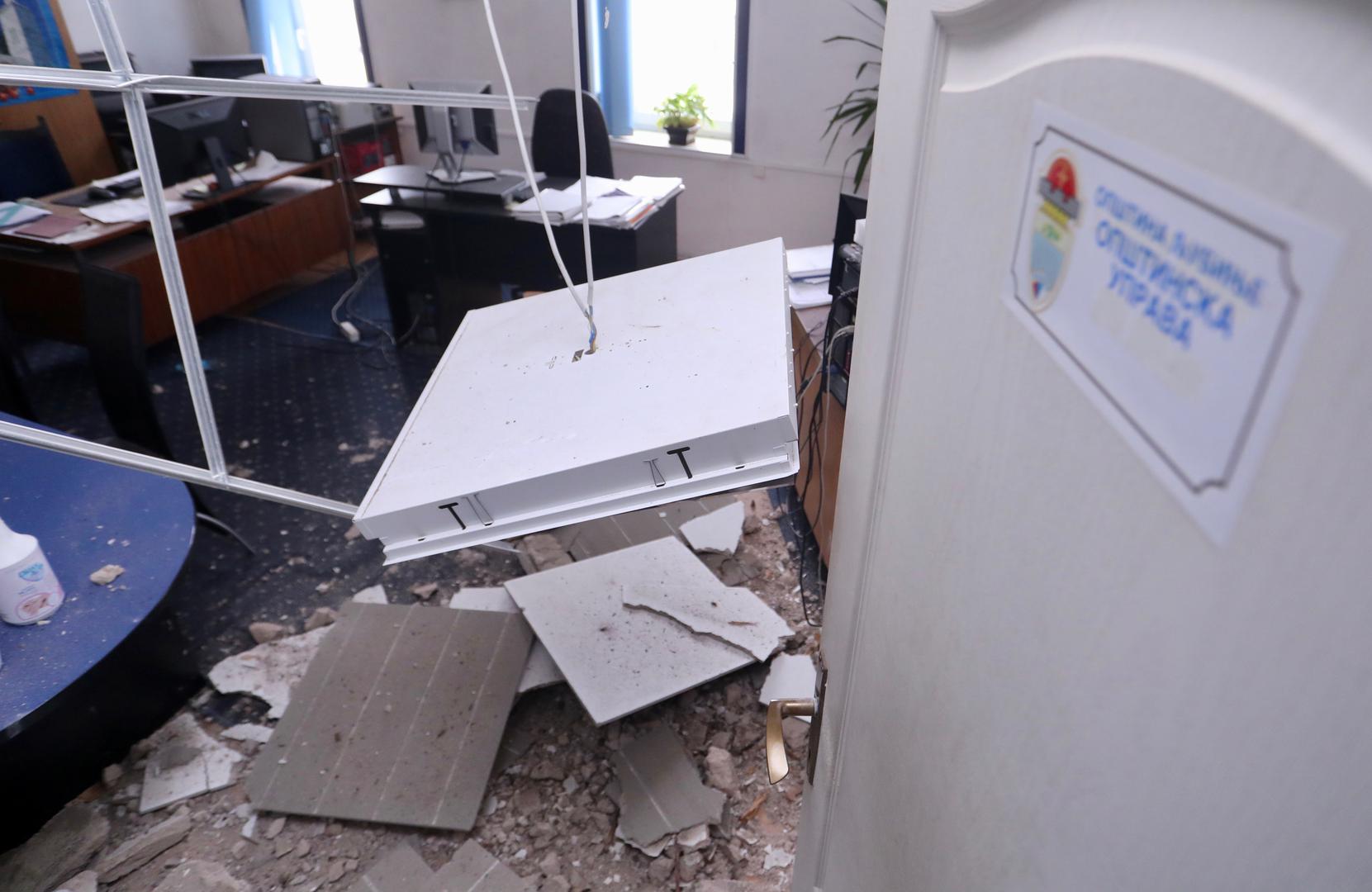 23.04.2022., Ljubinje, Bosna i Hercegovina  - Epicentar potresa u Ljubinju nedaleko od Stoca gdje je najvise stradala zgrada opcine. Photo: Ivo Cagalj/PIXSELL