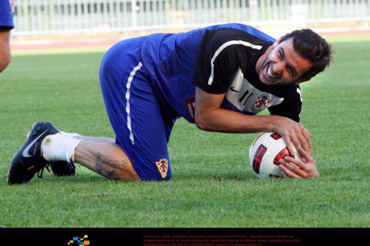 '27.05.2011., Split - Hrvatska nogometna reprezentacija na treningu na Poljudu uoci sutrasnjeg odlaska na Brac. Darijo Srna Photo: Ivana Ivanovic/PIXSELL '