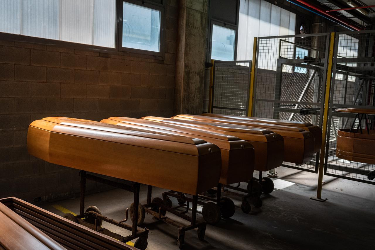 COVID-19 SPAIN BARCELONA COFFINS MONTJUIC