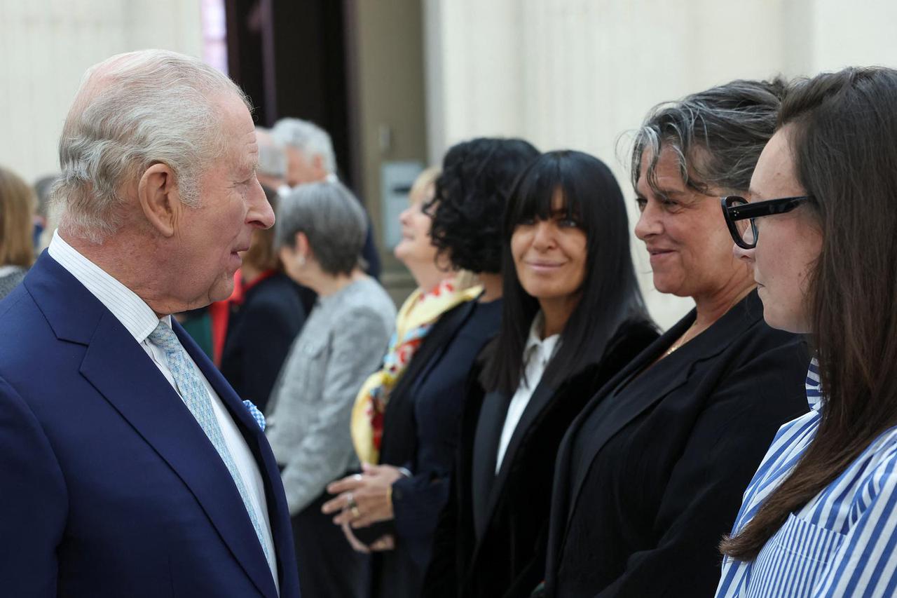 Britain's King Charles and Queen Camilla visit the British Museum on the 100th anniversary of Queen Elizabeth's birth