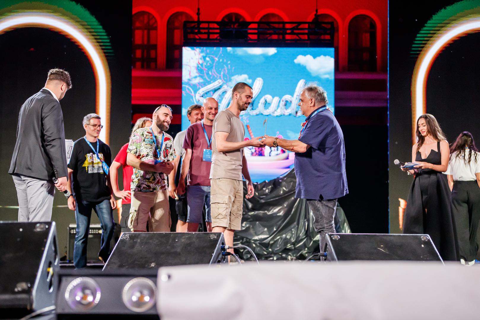 30.06.2023., Split - 63. Festival zabavne glazbe Split 2023. Vecer mladih izvodjaca. Buza Photo: Zvonimir Barisin/PIXSELL