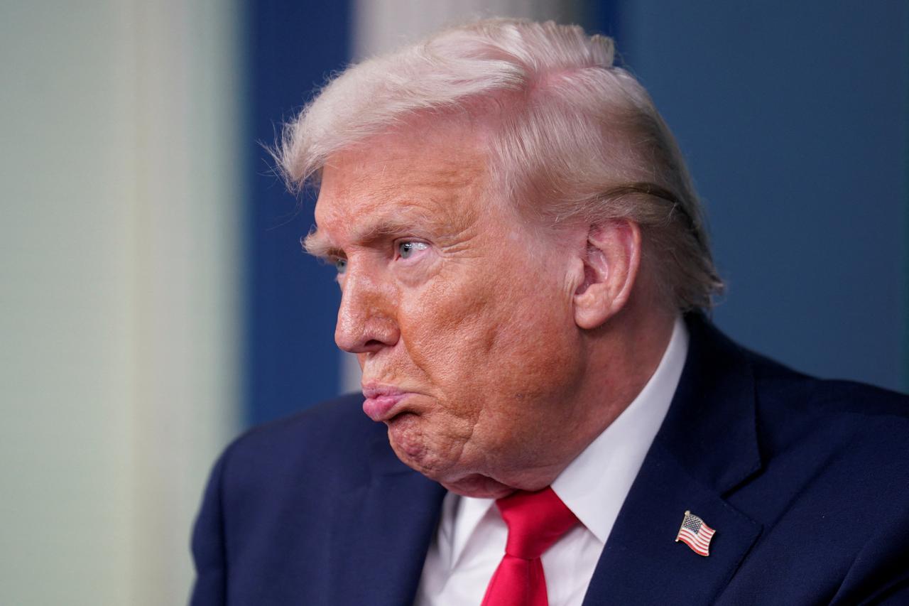 Press briefing on the one-year mark into U.S. President Donald Trump's second term in office, in Washington