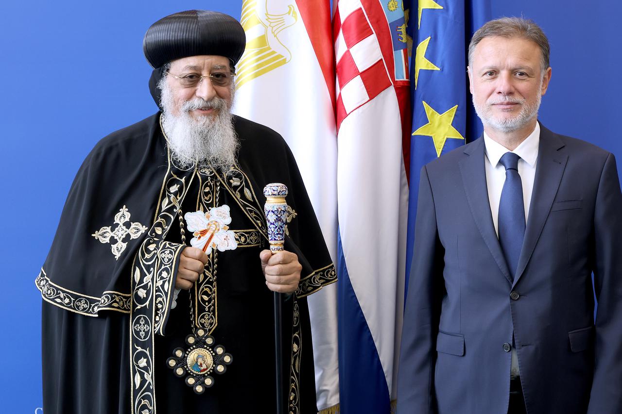 Zagreb: Jandroković primio patrijarha Aleksandrije i poglavara Koptske staroistočne pravoslavne Crkve iz Egipta papu Tawadrosa II