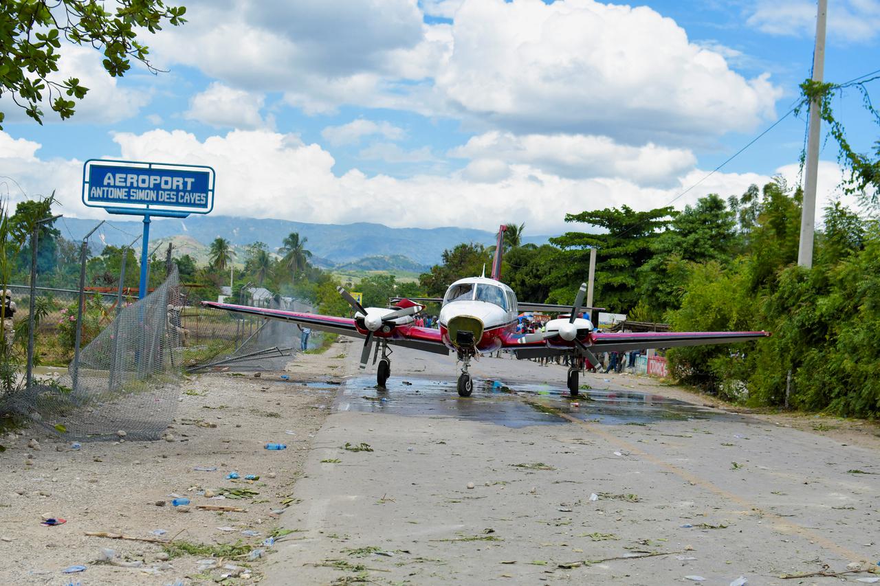 Protesters burn plane belonging to U.S. missionary group, in Les Cayes