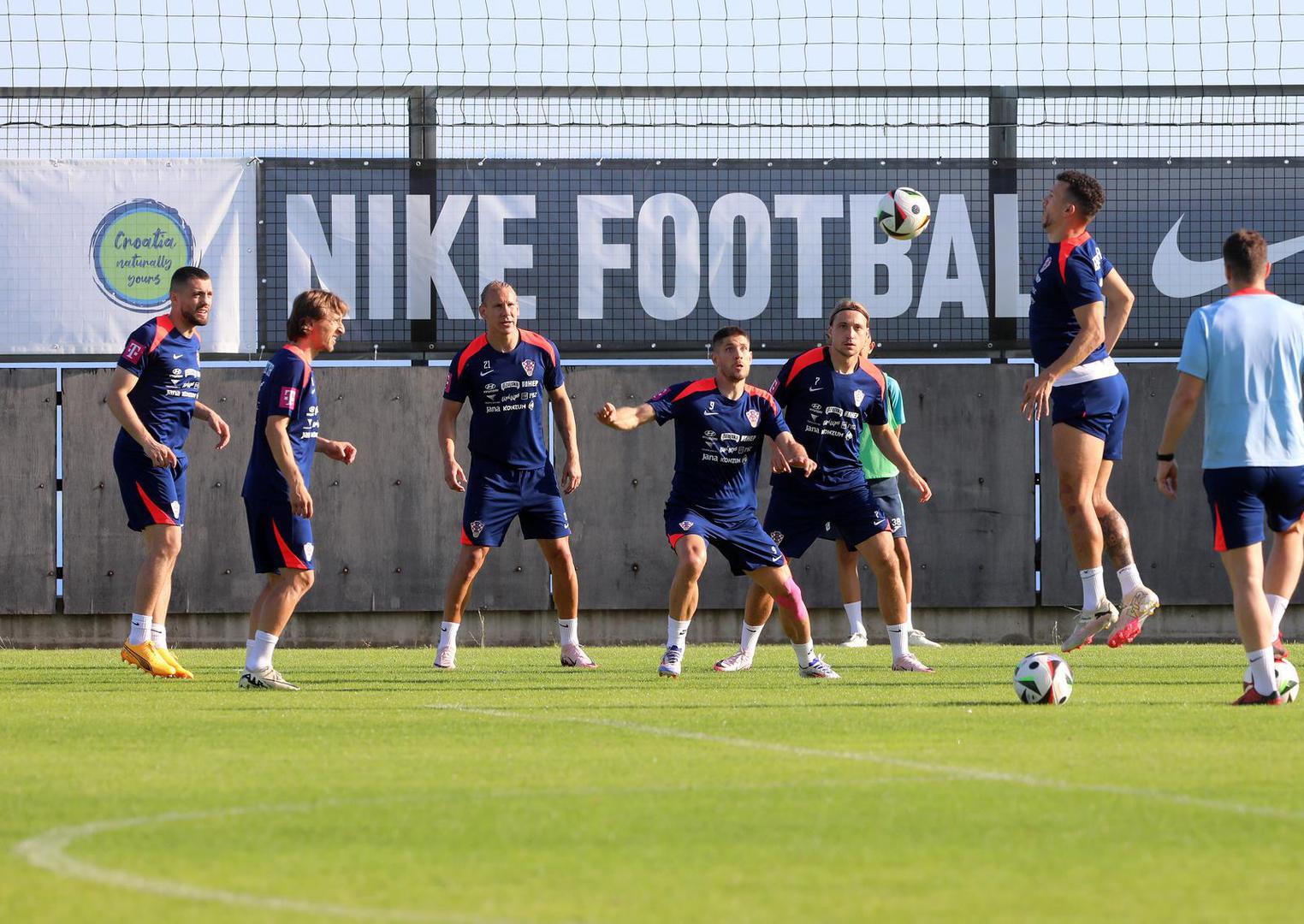 06.06.2024., Rijeka - Trening Hrvatske nogometne reprezentacije na pomocnom terenu stadiona na Rujevici. Photo: Goran Kovacic/PIXSELL