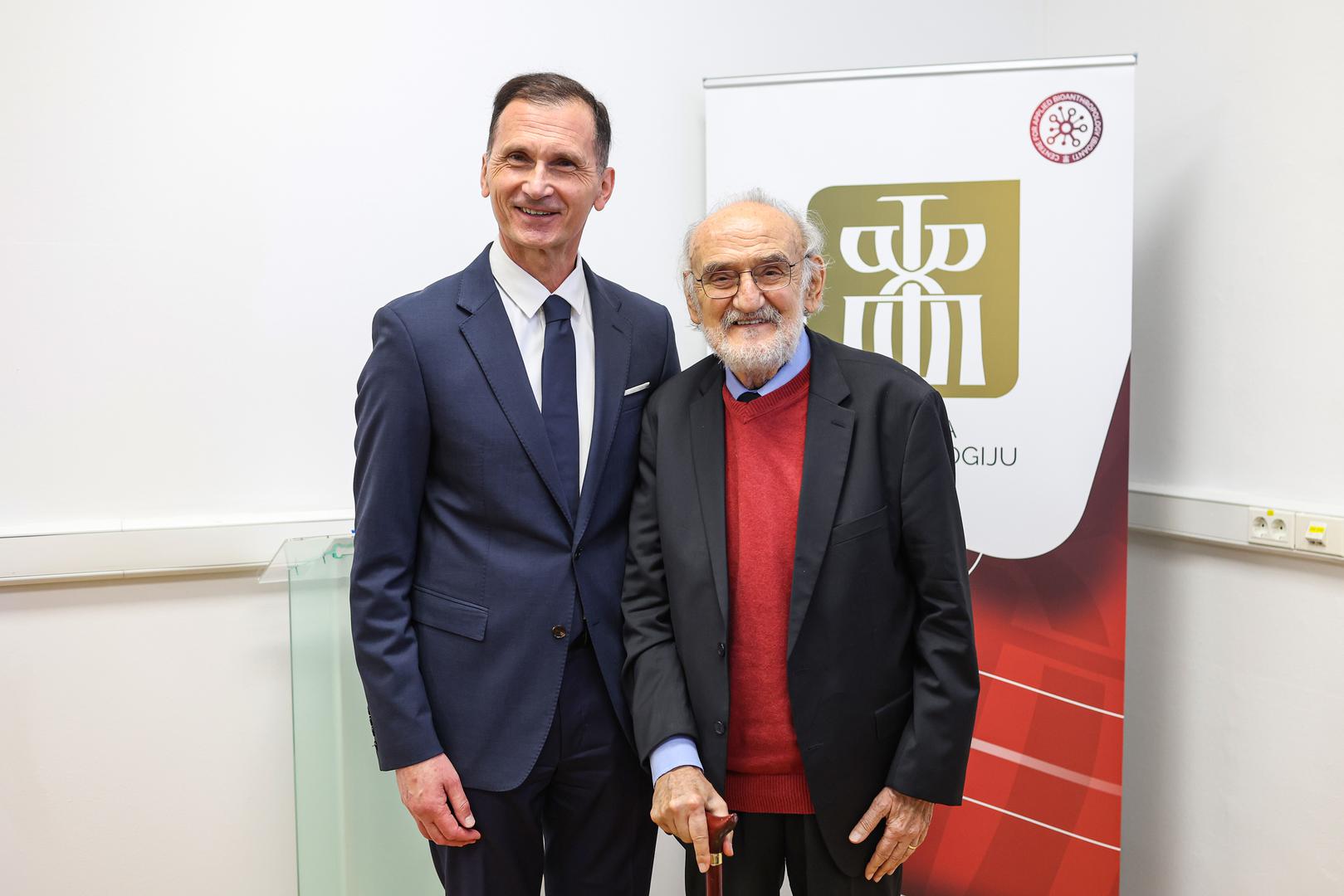 24.04.2026., Institut za antropologiju, Gajeva 32, Zagreb - Otvorenje obnovljenog Instituta za antropologiju. Pavao Rudan, Dragan Primorac.  Photo: Goran Stanzl/PIXSELL