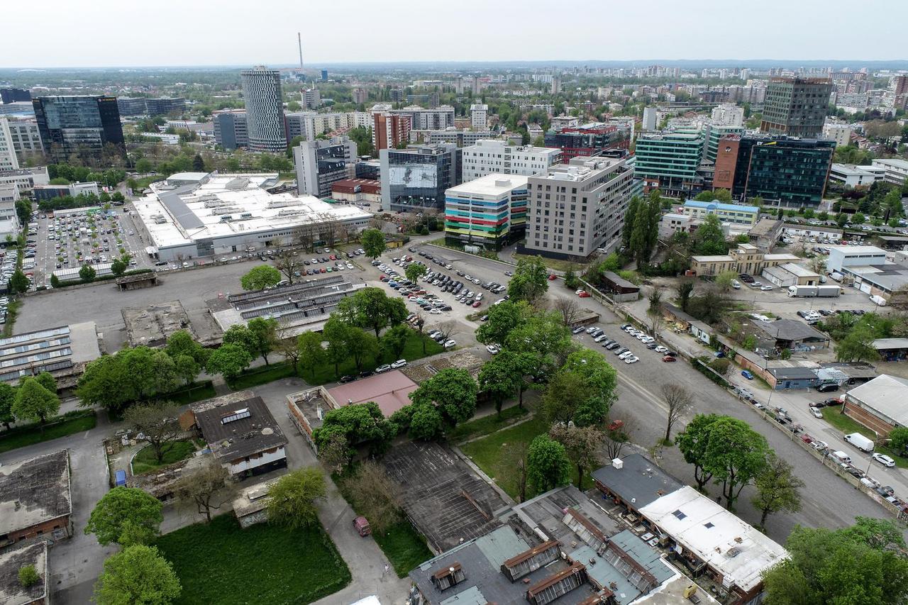 Zagreb: Pogled iz zraka na bivšu gradsku klaonicu i stočnu tržnicu uz Heinzelovu ulicu