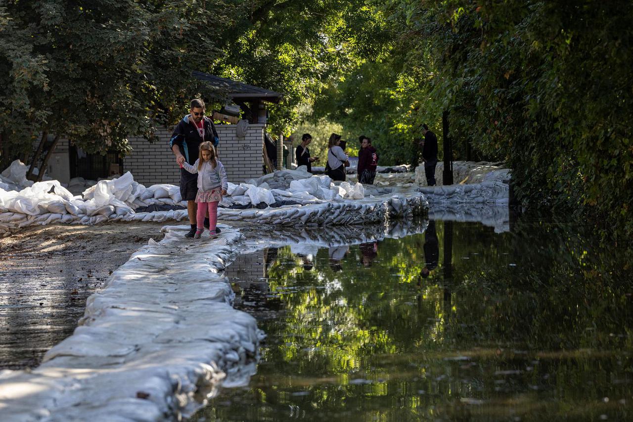Flooding Danube in Hungary