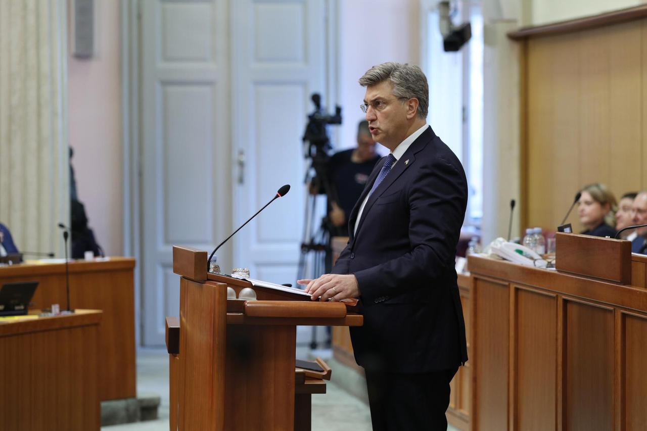 Zagreb: Premijer Plenković u Hrvatskom saboru podnio godišnje izvješće o radu svoje Vlade