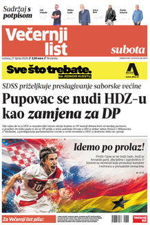 Večernji list naslovnica