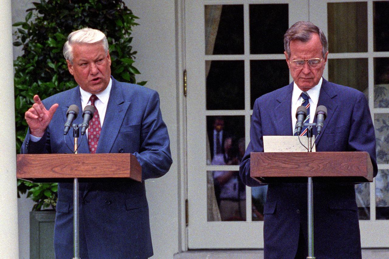 Washington: Bush stariji i Yeltsin sklopili sporazum o kontroli oružja, 16.6.1992.