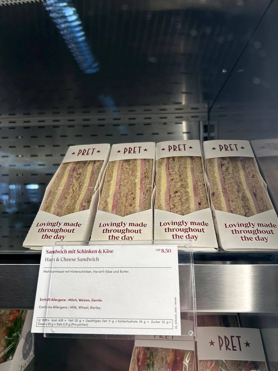 Cijene na aerodromu u Zürichu