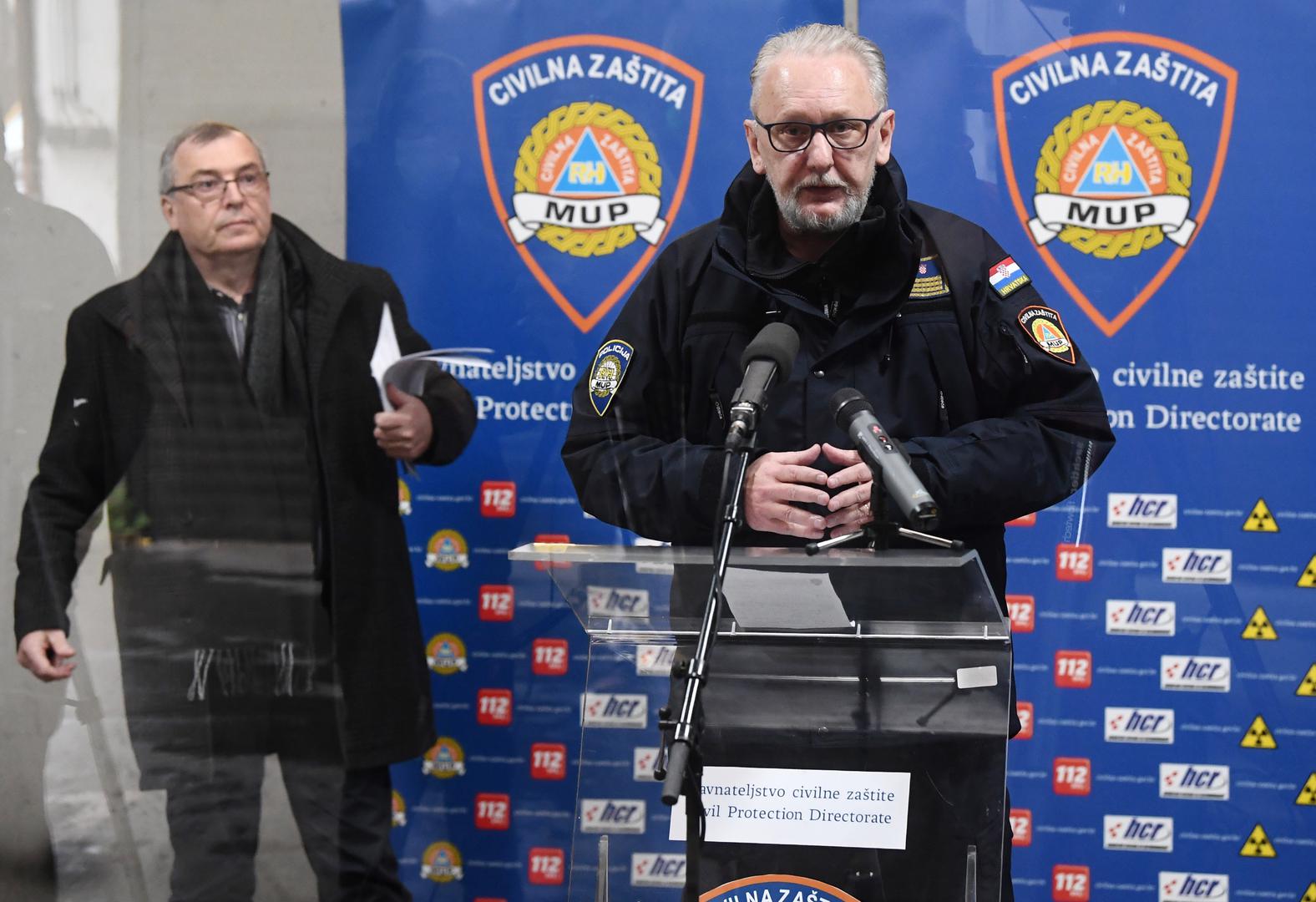 25.03.2020., Zagreb - Nacionalni stozer civilne zastite odrzao je konferenciju za medije o najnovijim detaljima sirenja koronavirusa u Hrvatskoj. ministar zdravstva Vili Beros, ministar unutarnjih poslova Davor Bozinovic. Photo: Marko Lukunic/POOL/PIXSELL
