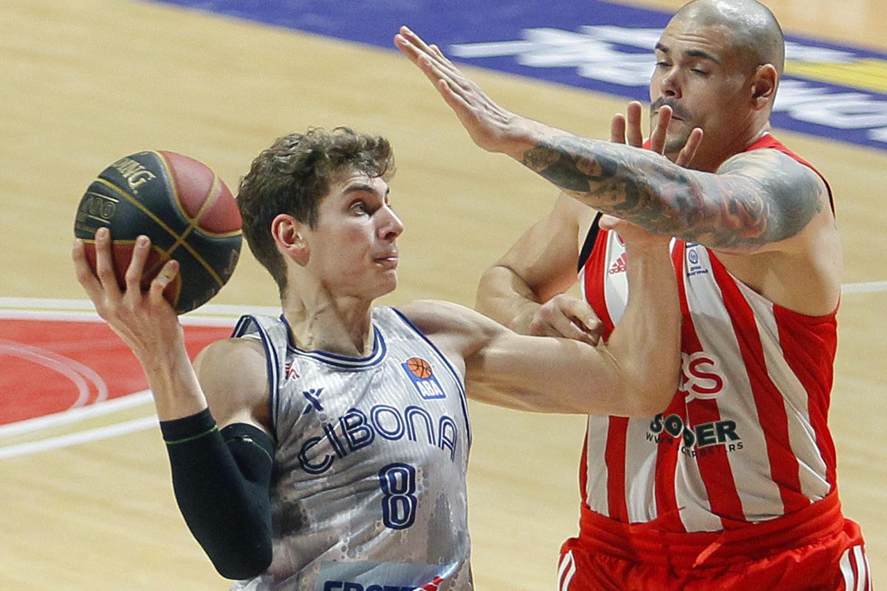 Utakmica 10. kola AdmiralBet ABA lige izme?u KK Crvena zvezda i FK Cibona 