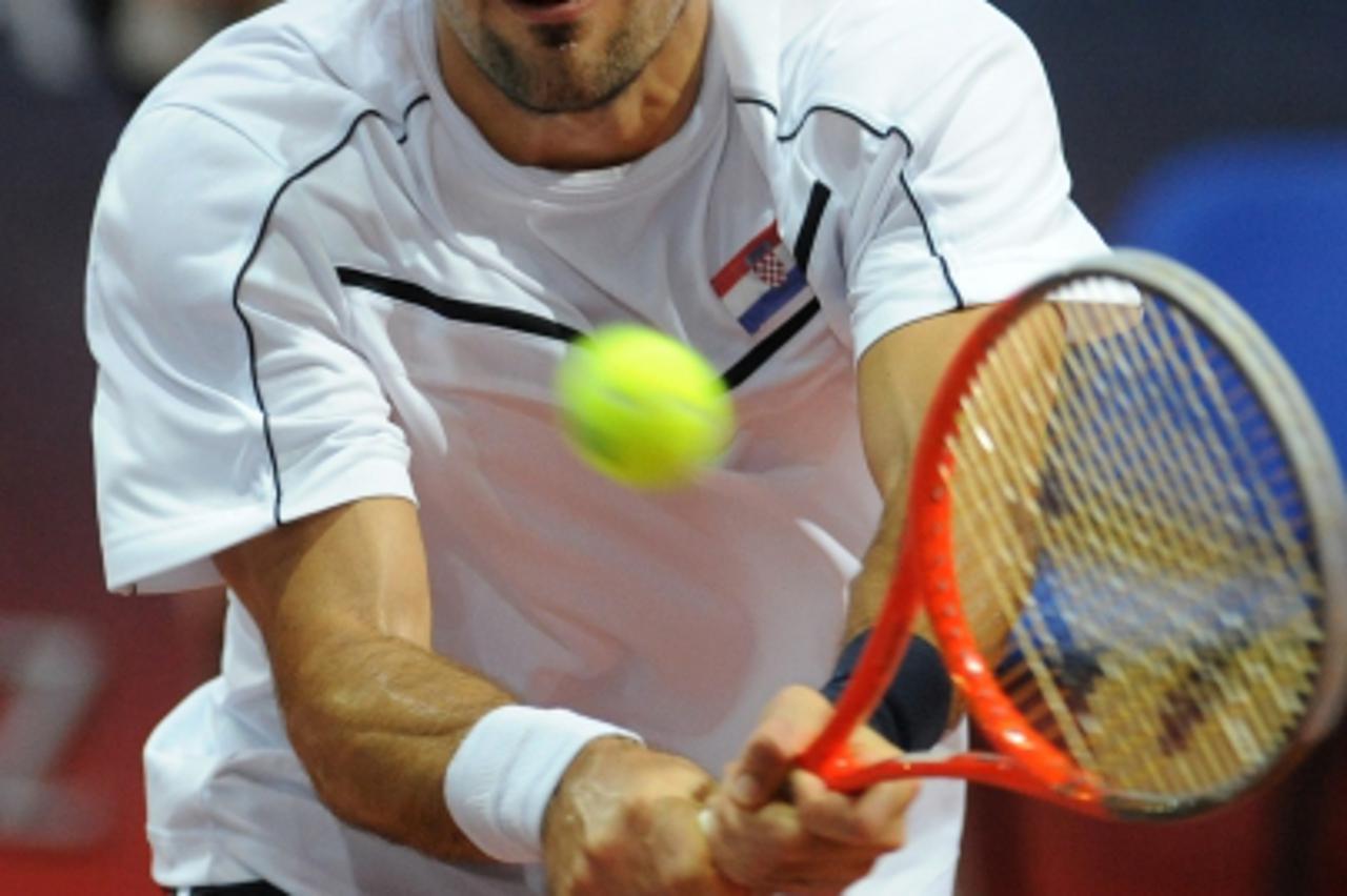 '08.02.2013., Dom sportova, Zagreb - ATP teniski turnir PBZ Zagreb Indoors 2013. Ivan Dodig CRO vs Mikhail Youzhny RUS.   Photo: Daniel Kasap/PIXSELL'