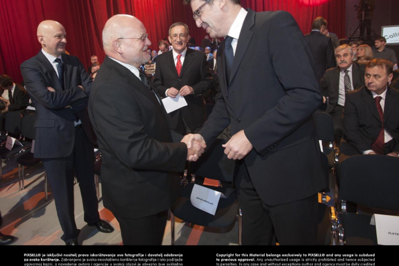 '24.12.2011., Zagreb - Proglasenje najboljih sportasa i sportskih kolektiva za 2011. u izboru Sportskih novosti. Zeljko Jovanovic, Zlatko Matesa. Photo: Daniel Kasap/PIXSELL'