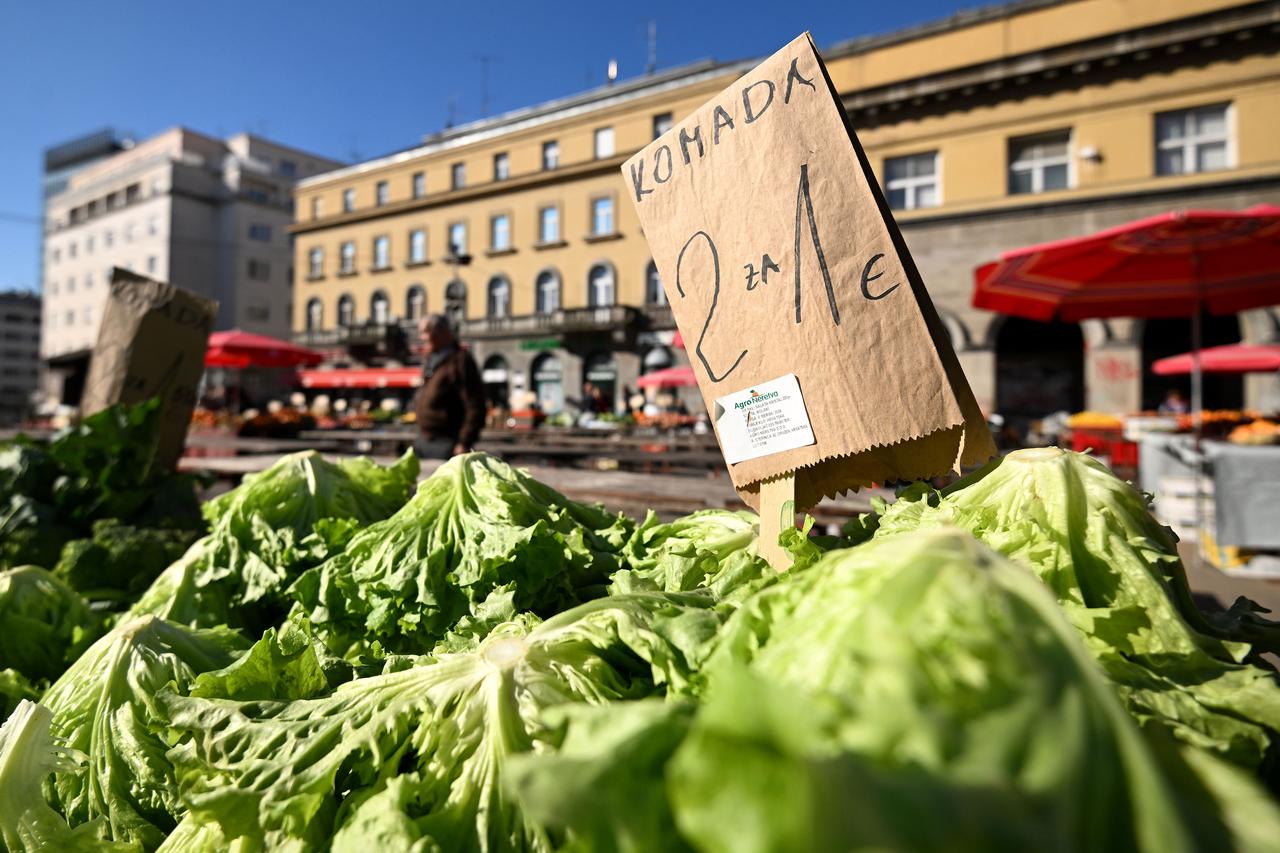 Zagreb:  Cijene u eurima na tržnici Dolac