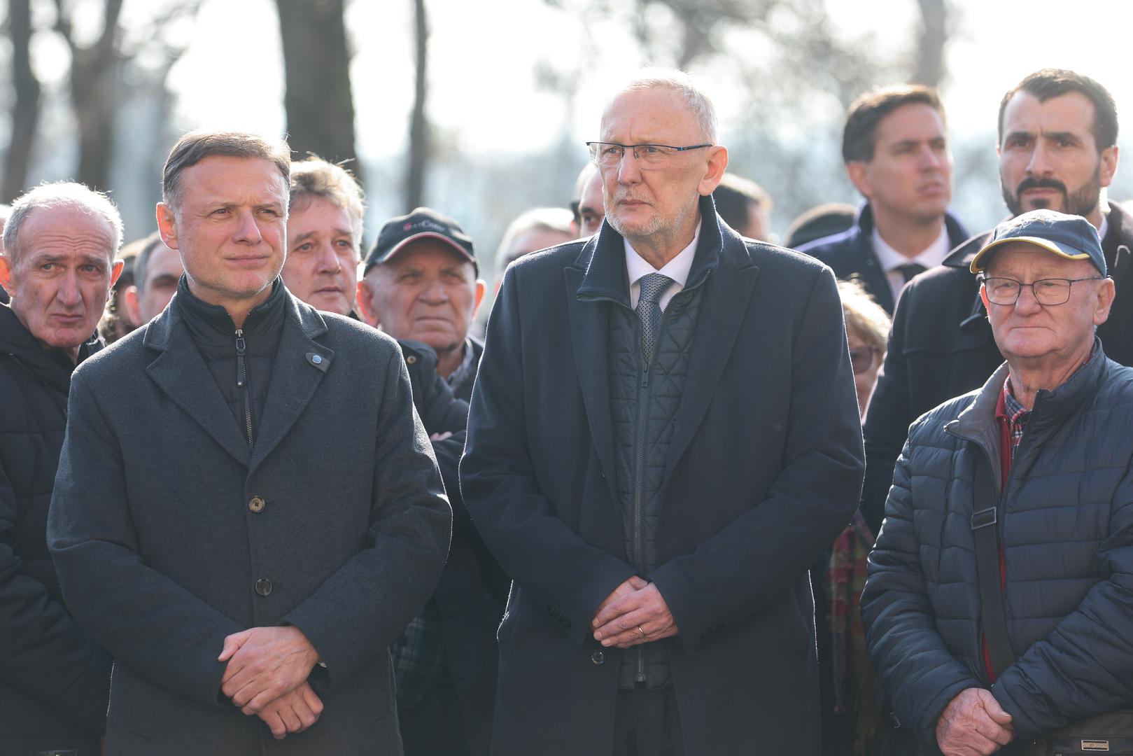 15.02.2023., Zagreb - Posljednji ispracaj Miroslava Cire Blazevica u Aleji velikana na groblju Mirogoj. Gordan Jandrokovic, Avor Bozinovic Photo: Luka Stanzl/PIXSELL