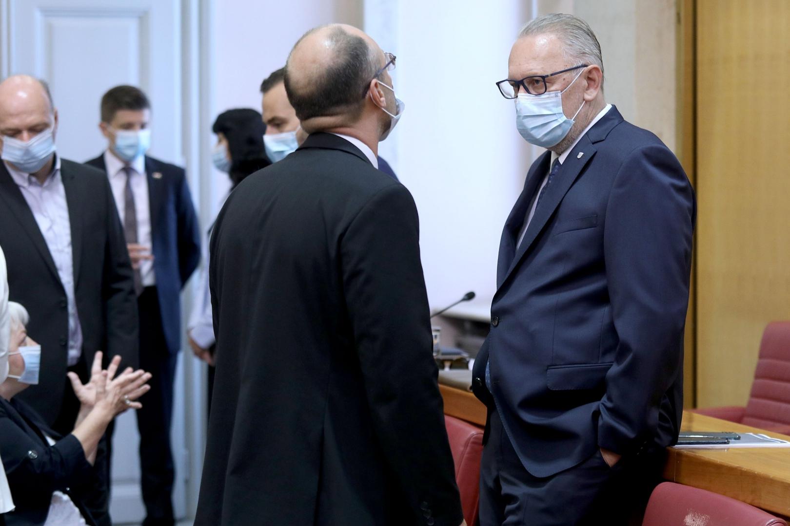 23.07.2020., Zagreb - 1. sjednica Hrvatskoga sabora nastavljena je danas predstavljanjem nove Vlade Republike Hrvatske. Glasovanje o povjerenju Vladi  ocekuje se u popodnevnim satima.Photo: Patrik Macek/PIXSELL