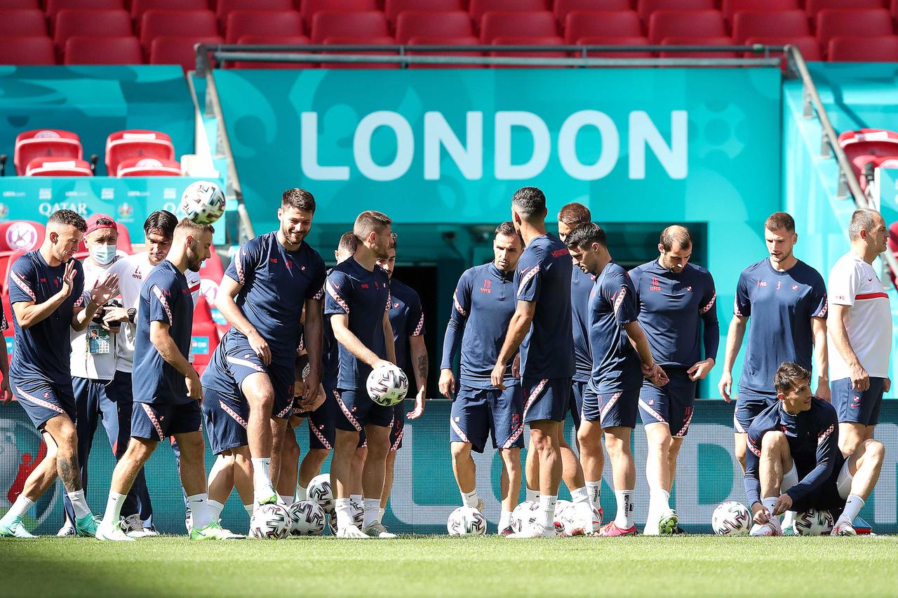 London: Trening Hrvatske na Wembleyu uoči utakmice protiv Engleske
