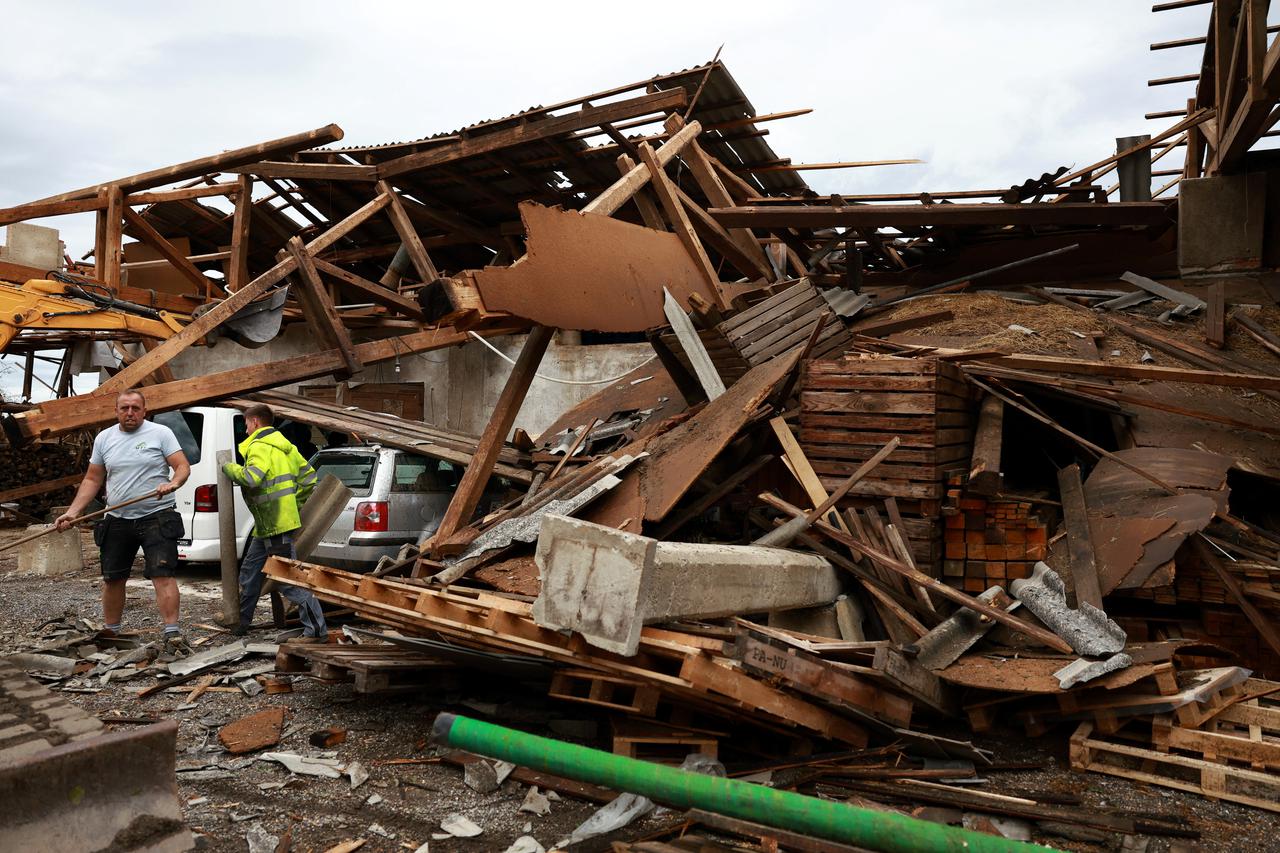 Aftermath of a storm in the village of Komenda