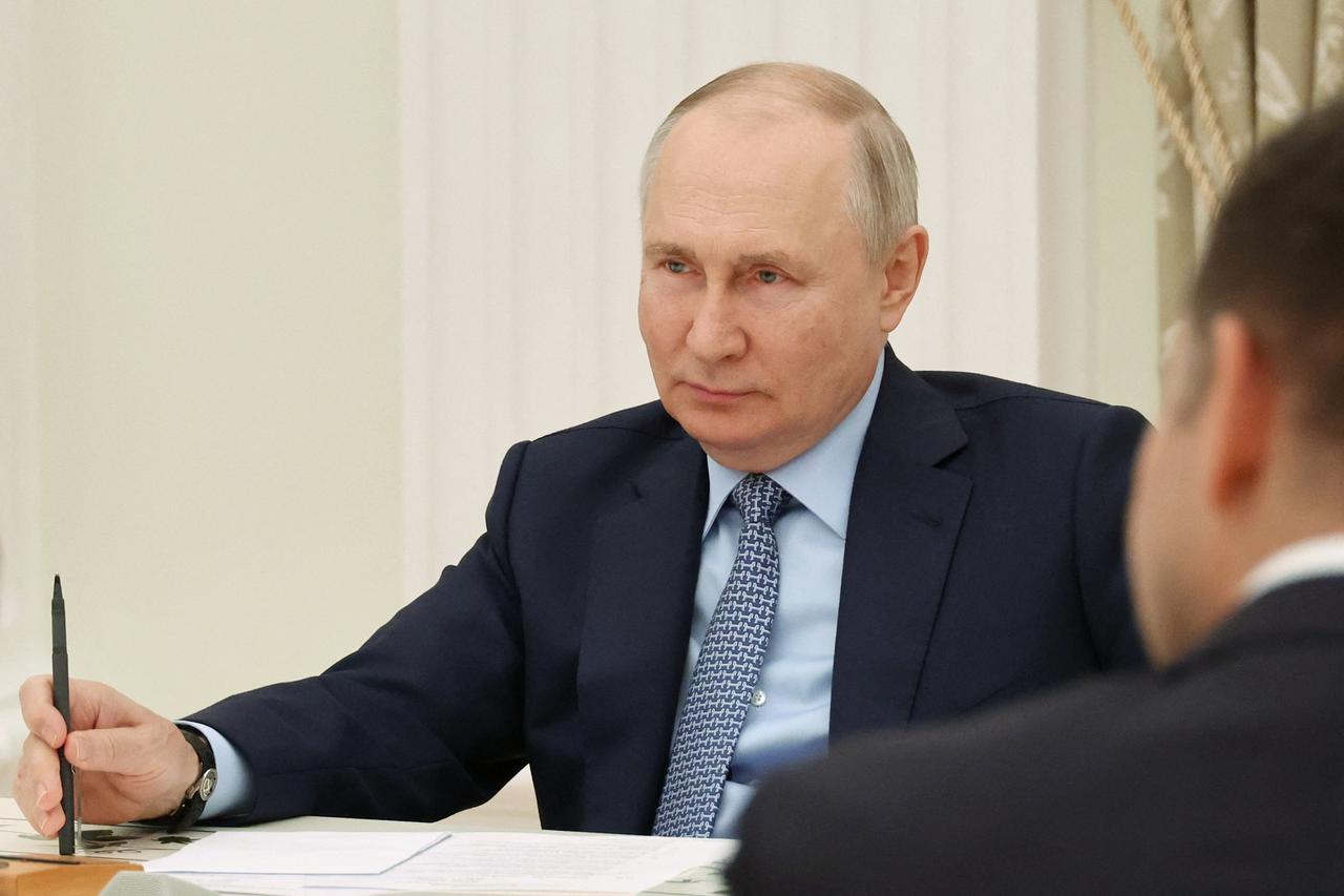 Russian President Putin chairs a meeting on construction industry development in Moscow