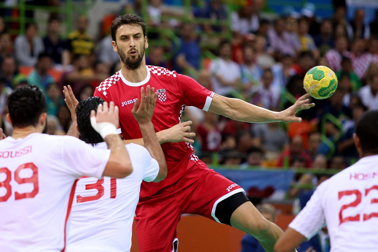 15.08.2016., Rio de Janeiro - Olimpijske igre Rio 2016. Rukometna utakmica Hrvatska - Tunis.  Marko Kopljar. Photo: Igor Kralj/PIXSELL