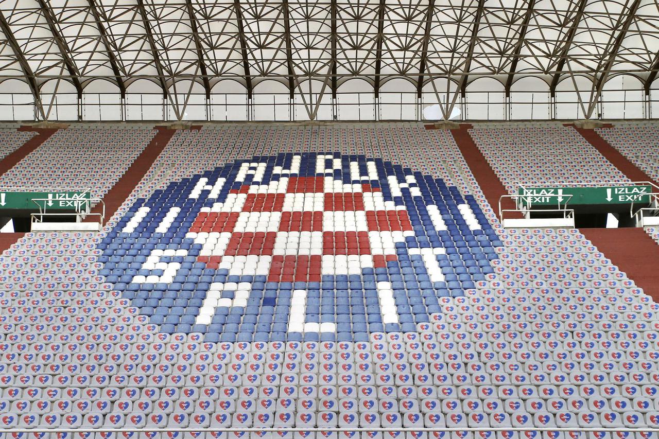 Split: Utakmica HNK Hajduk - NK Inter Zaprešić uz prazne tribine i nekolicinu u loži