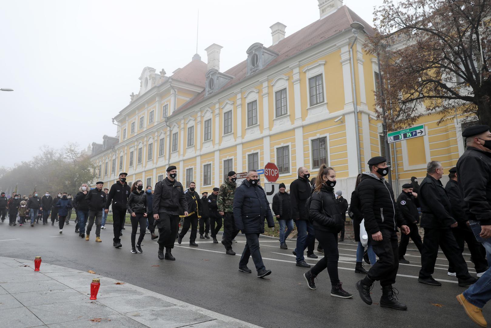 18.11.2019., Vukovar - Dan sjecanja na zrtvu Vukovara i Skabrnje 1991.-2020. Krenula Kolona sjecanja u posebnim okolnostima zbog epidemije koronavirusa. Photo: Emica Elvedji/PIXSELL