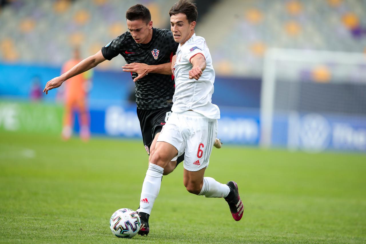 Utakmica četvrtfinala Europskog U21 prvesntva između Španjolske i Hrvatske