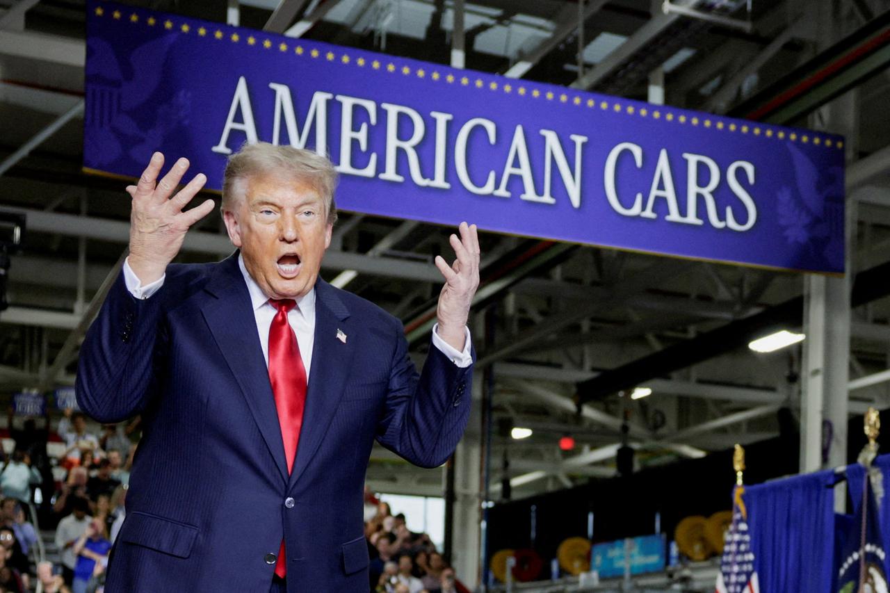 U.S. President Donald Trump visits Michigan