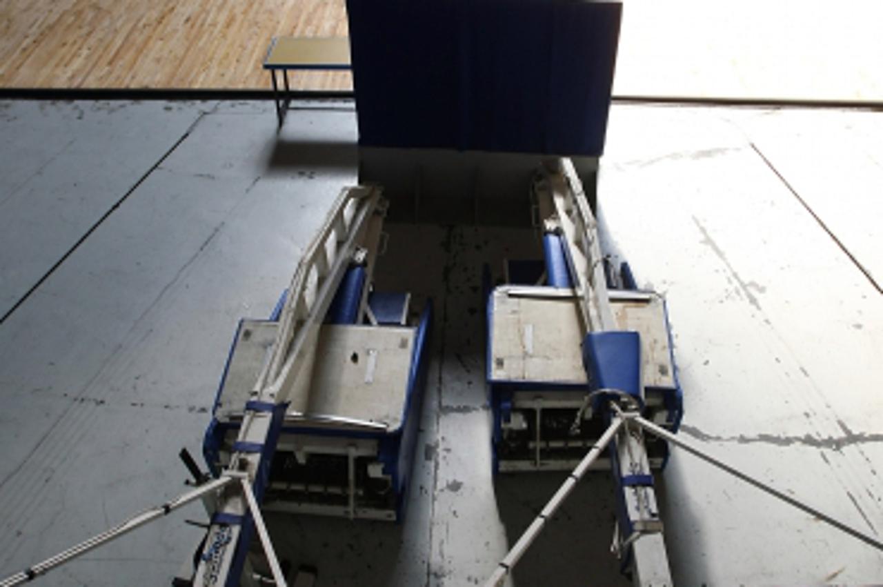 \'23.09.2010., Zagreb - Kosarkaska dvorana Drazen Petrovic, tj. dvorana KK Cibona, ovih se dana obnavlja. Parket u dvorani je nanovo pobrusen, a kosevi jos uvijek stoje sa strane i nisu montirani.  Ph