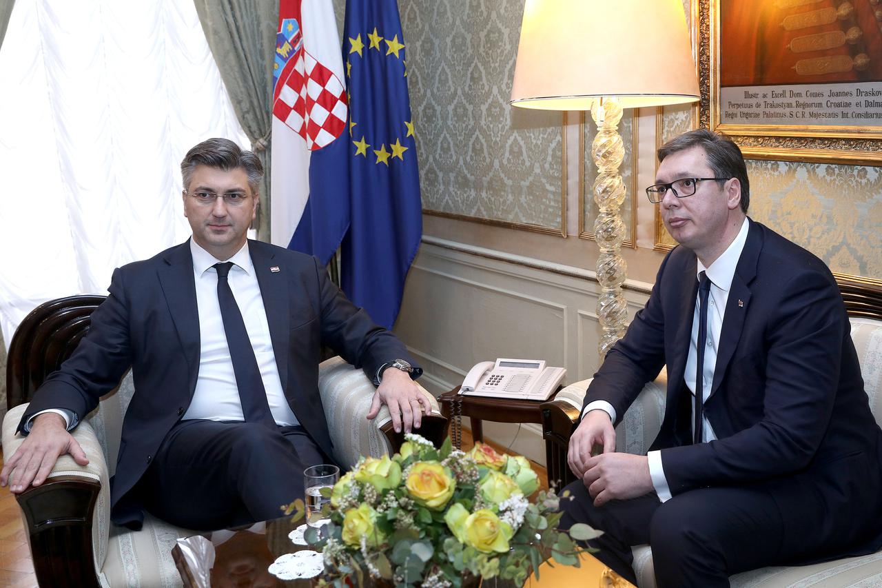 Zagreb: Andrej Plenkovi? susreo se s predsjednikom Republike Srbije Aleksandrom Vu?i?em