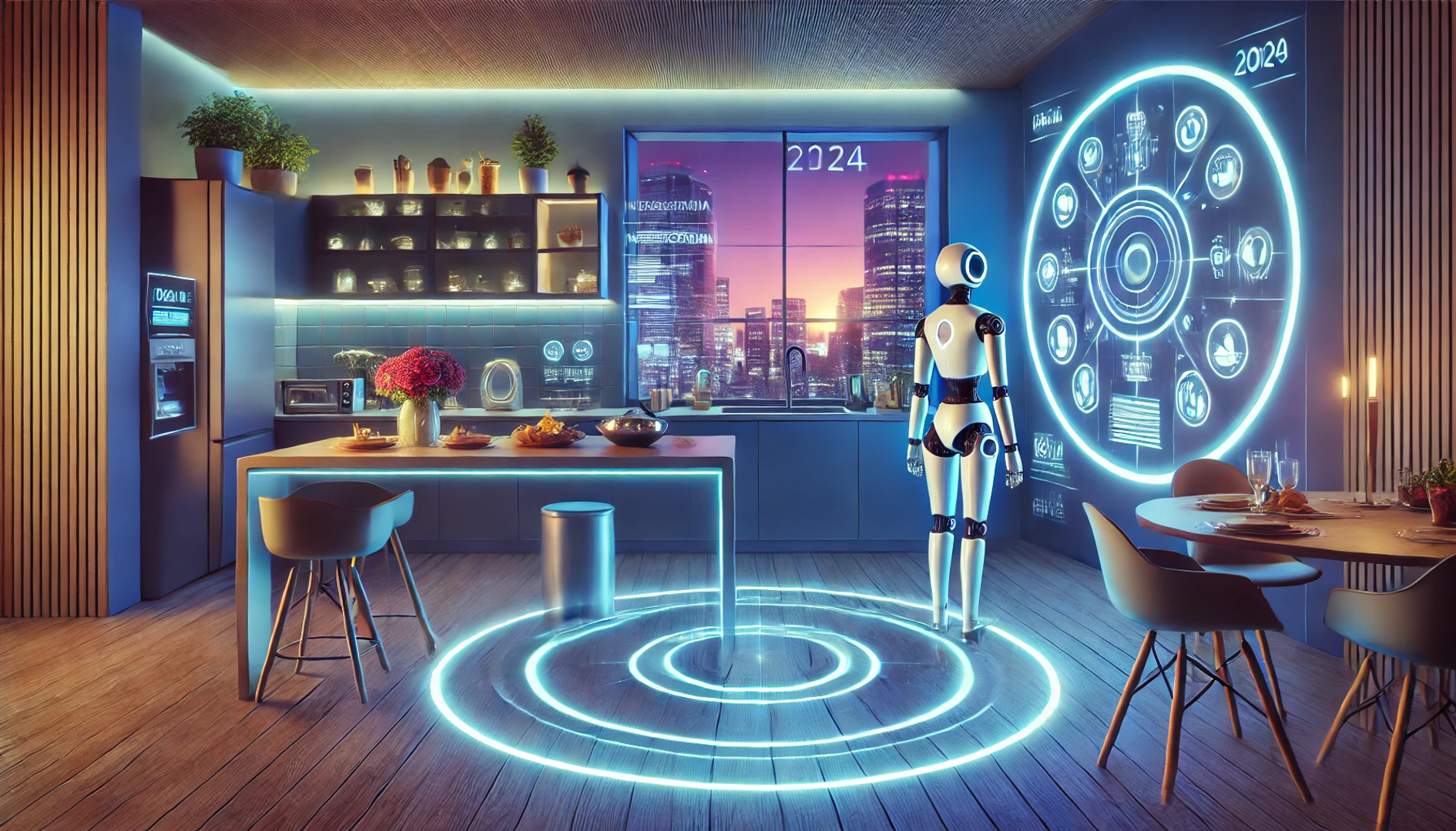 ChatGPT predviđa da će za 100 godina ovako izgledati kuhinje u domovima građana. 

