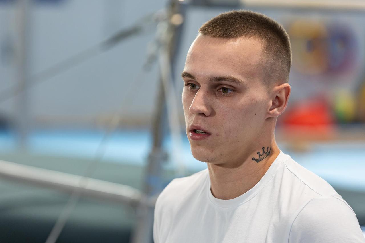 Osijek: Aurel Benović i njegov trener Vladimir Mađarević na konferenciji prije odlaska na SP