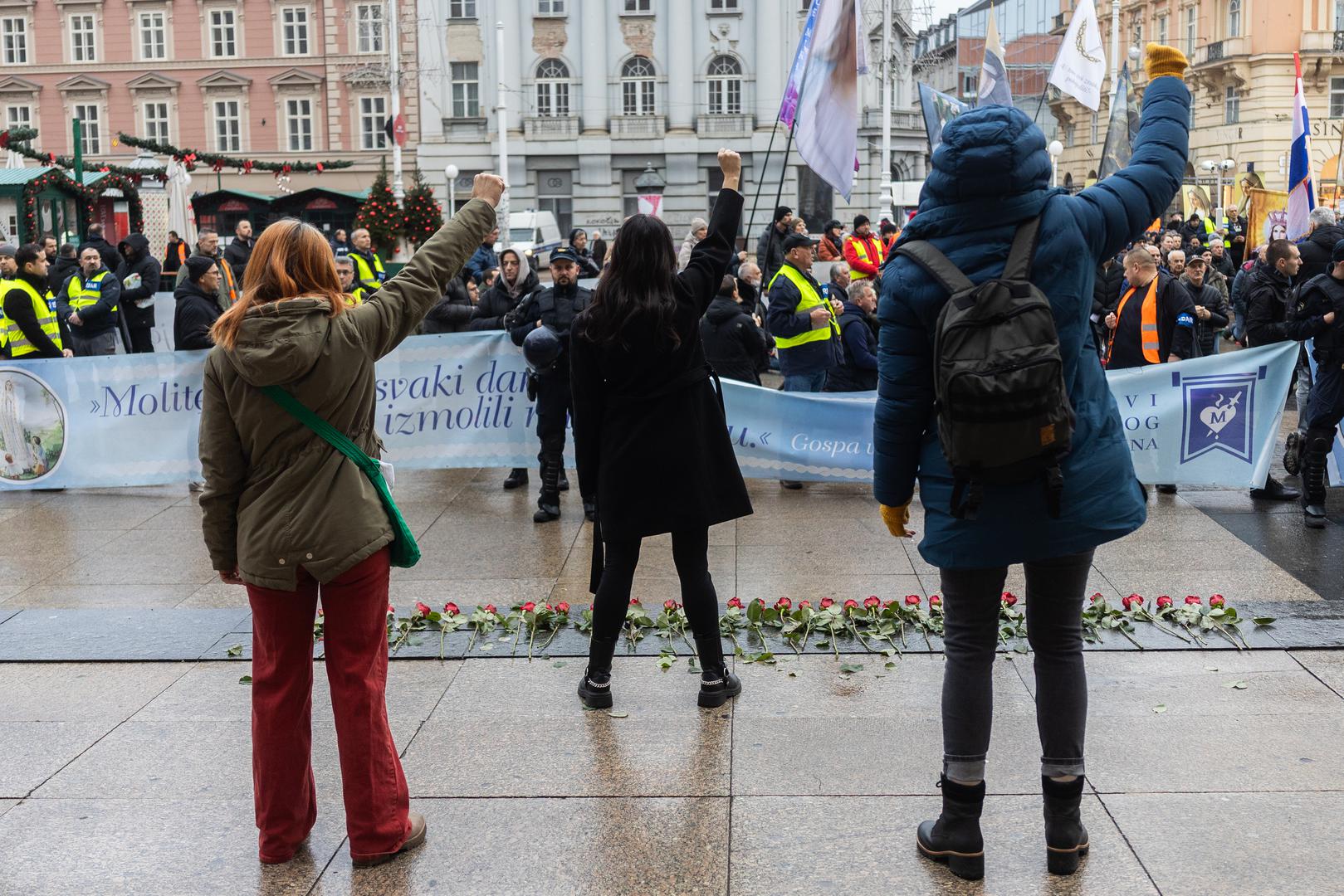 06.12.2025., Zagreb: Treca godisnjica performansa Tiha misa umjetnice Arijane Lekic-Fridrih, ujedno i posljednja Tiha misa u javnom prostoru Photo: Mia Slafhauzer/PIXSELL