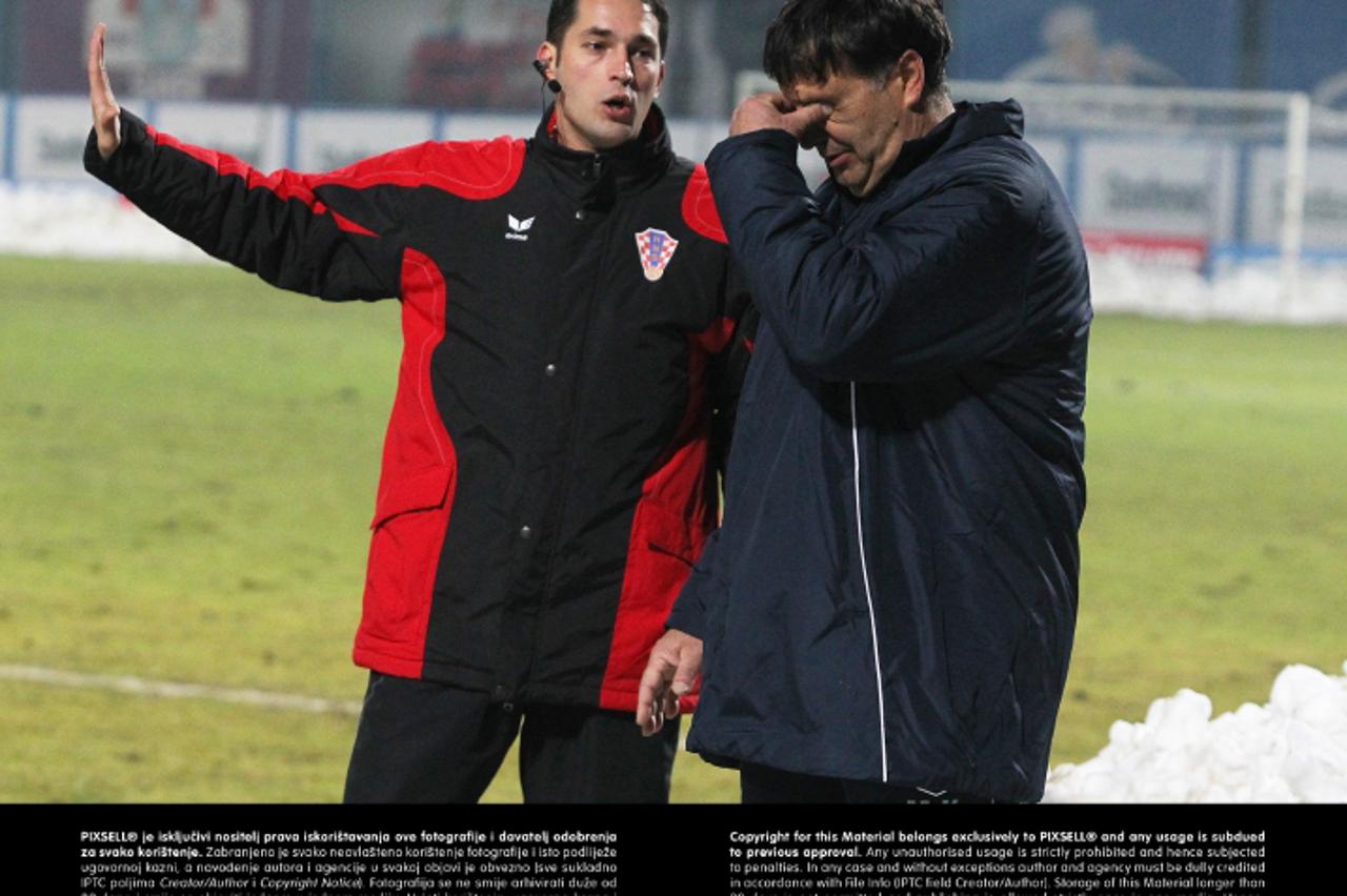'16.02.2013., Gradski stadion, Koprivnica - MAXtv 1. HNL, 20. kolo, NK Slaven Belupo - NK Hajduk. Iskljucenje trenera gostiju Mise Krsticevica. Photo: Marijan Susenj/PIXSELL'