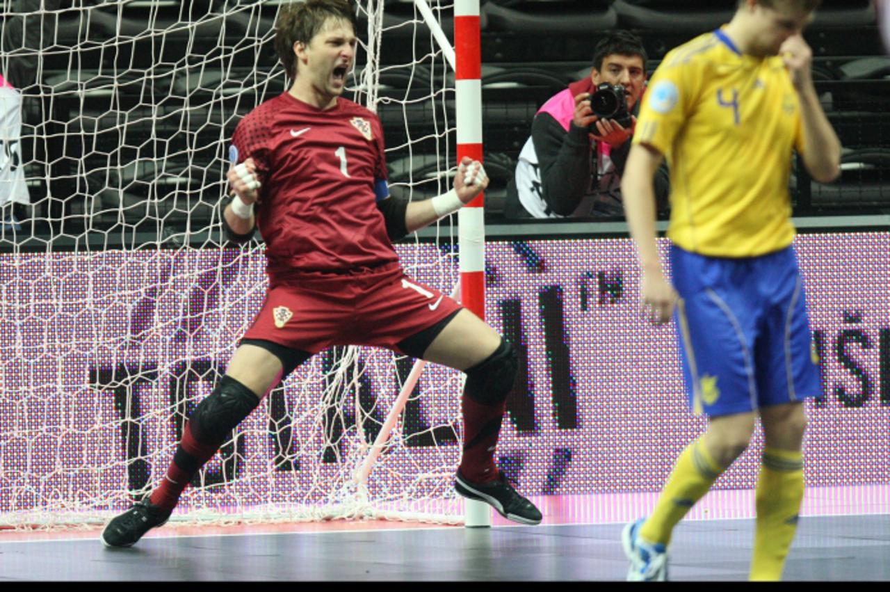 \'06.02.2012., Split - Europsko prvenstvo u malom nogometu, UEFA Futsal EURO 2012., cetvrtfinale, Hratska - Ukrajina. Frane Despotovic, Ivo Jukic. Photo: Ivo Cagalj/PIXSELL\'