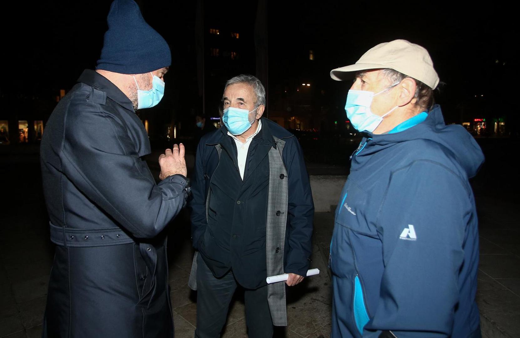 09.11.2020., Zagreb -  Antifasisticka liga RH organizirala skup sjecanja na Kristalnu noc.
Photo: Matija Habljak/PIXSELL
