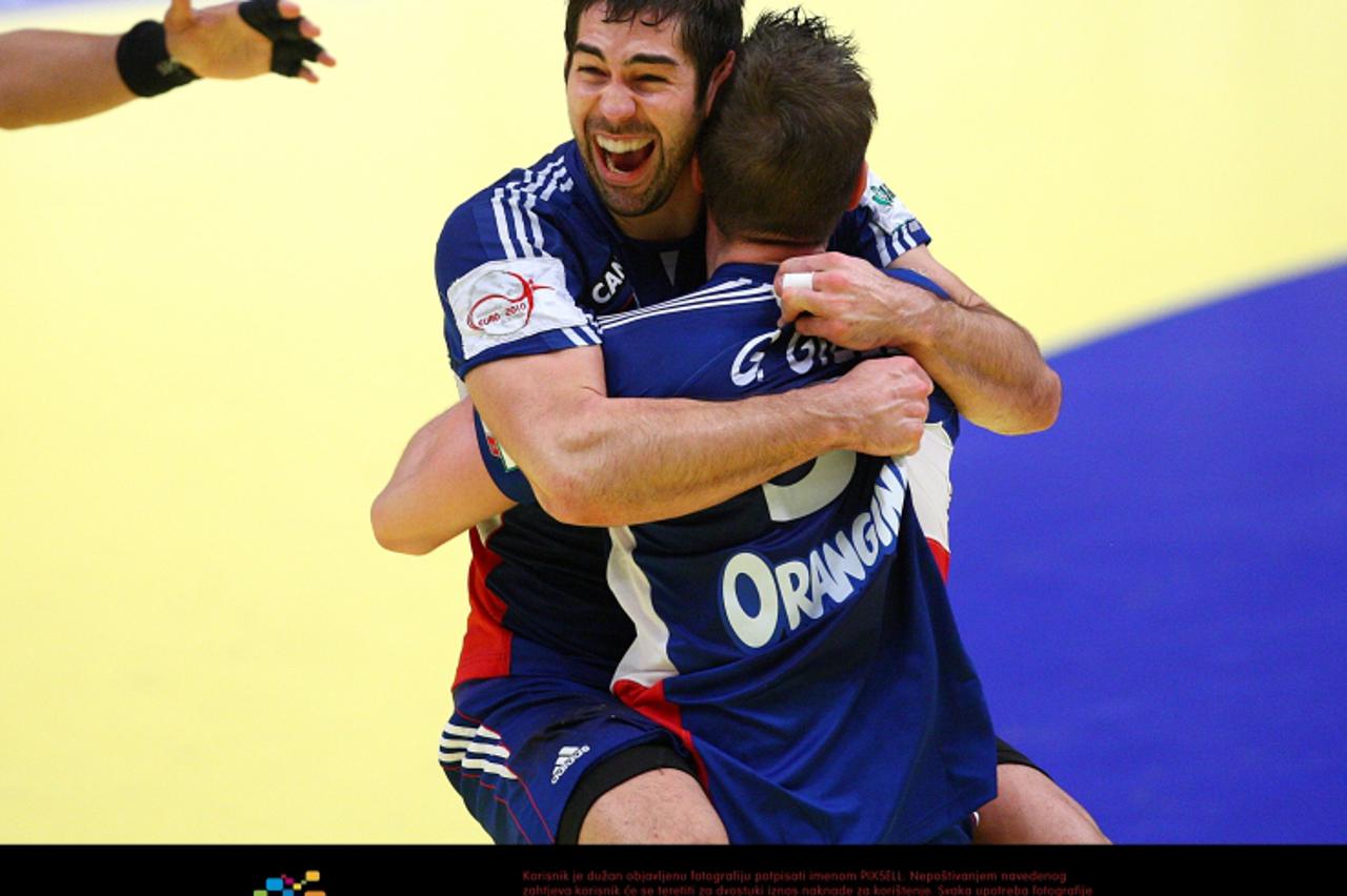 '31.01.2010., Bec, Austrija - Rukometna utakmica Europskog prvenstva, finalni susret izmedju Hrvatske i Francuske.Nikola Karabatic. Photo: Igor Kralj/PIXSELL'