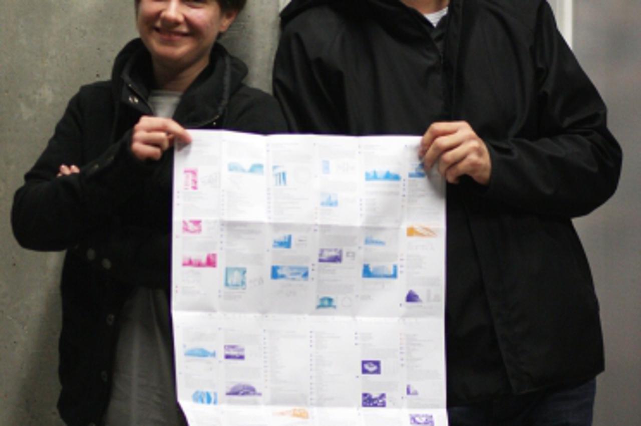 'SPECIJAL TJEDNIK CITY, 10.11.2011., Zagreb - Tamara Brixy i Luka Korlaet, clanovi sekcije mladih drustva arhitekata Zagreb, i jos 13 arhitekata je napravilo arhitektonski djepni vodic po Zagrebu.  Ph