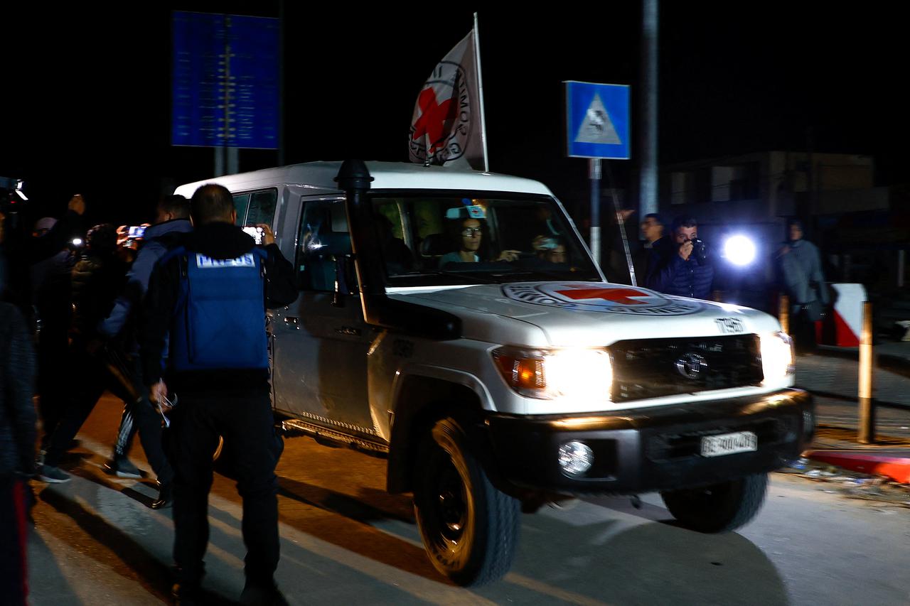 Hostages are released as part of a deal between Israel and Palestinian Islamist group Hamas