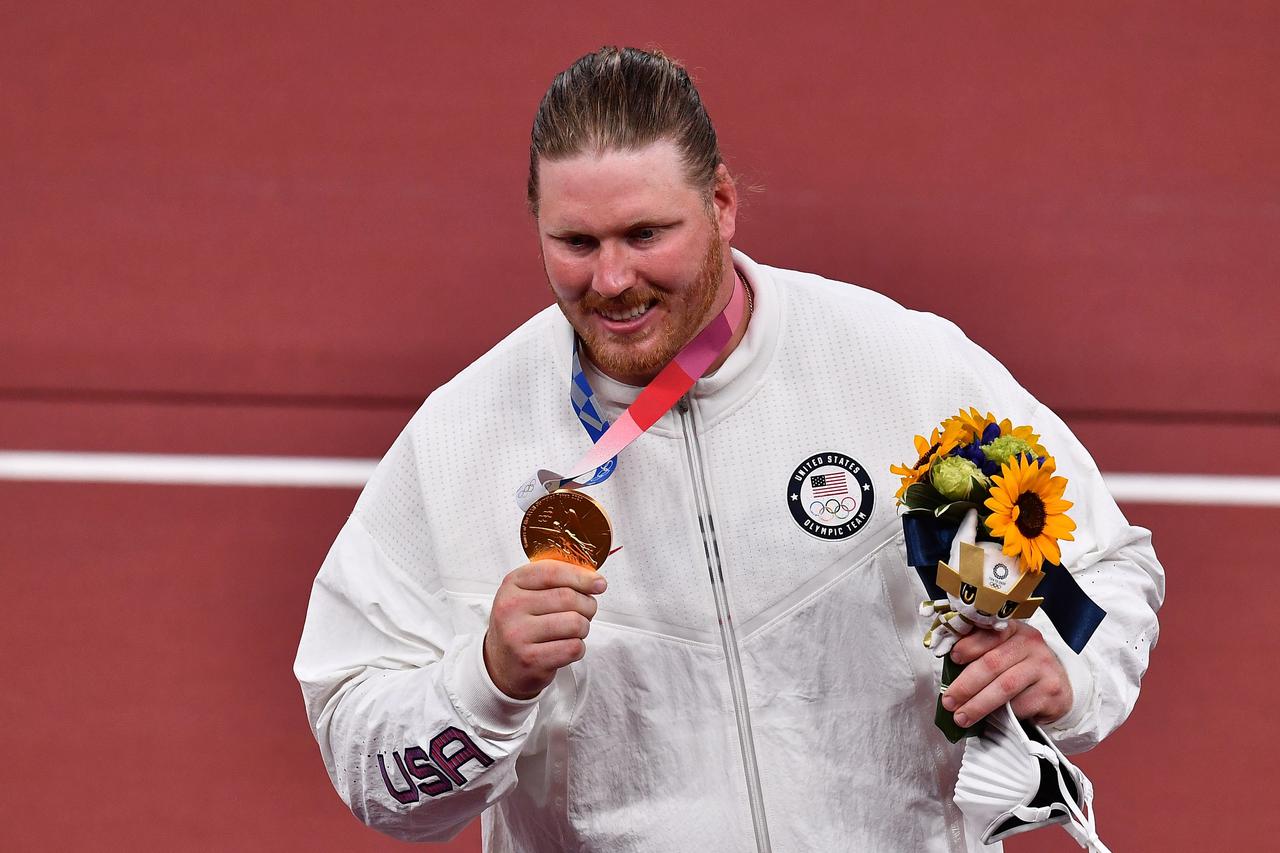 Athletics - Men's Shot Put - Medal Ceremony