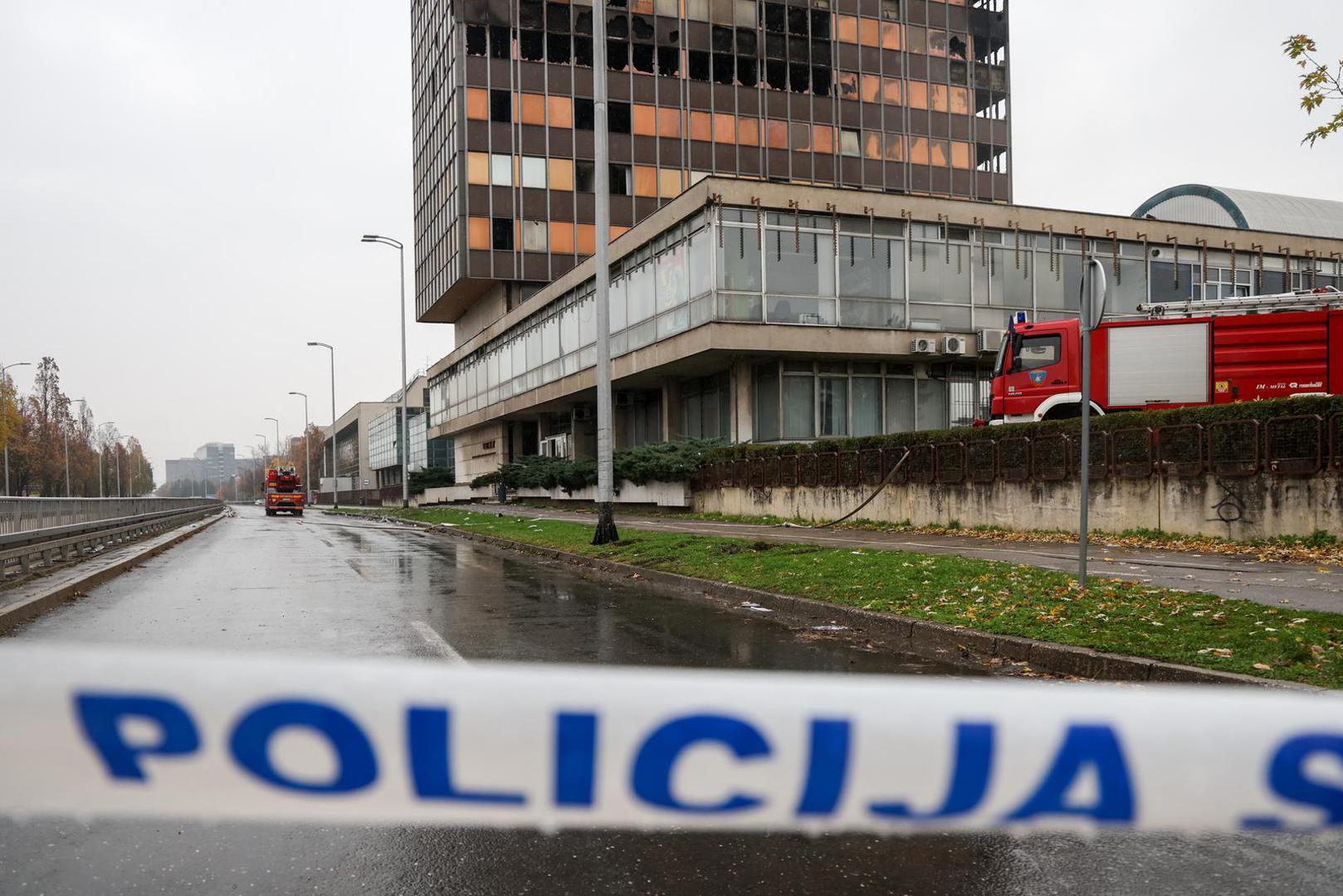20.11.2025., Zagreb - Vjesnikov neboder dva dana nakon pozara. Photo: Igor Kralj/PIXSELL